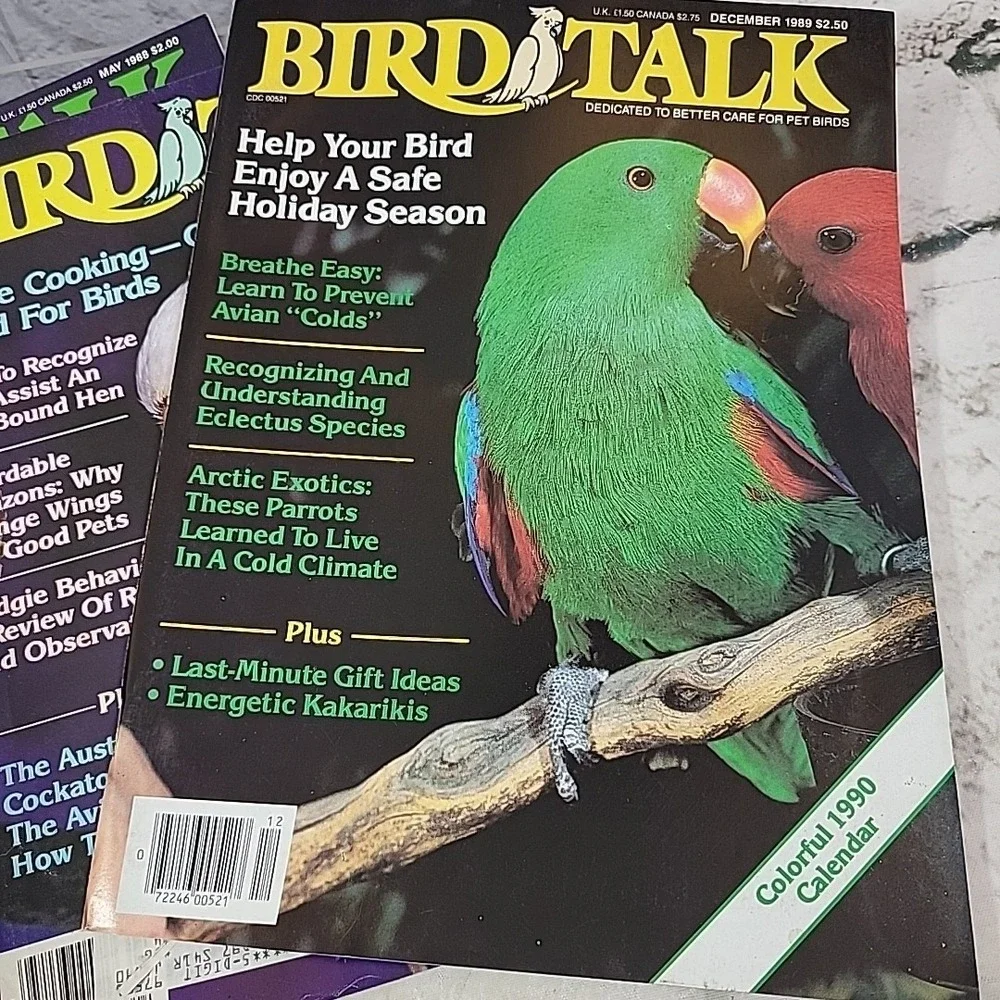 Vintage 80s Bird Talk Magazines Lot‎ Of 7 Pet Care Periodicals 1988-89